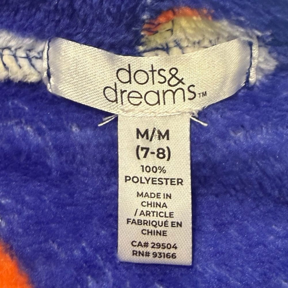 Dots & Dreams Cozy Blue Kids Pajama Top with Fun Print - Picture 5 of 9